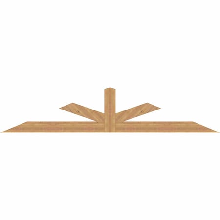 Ekena Millwork Saratoga Timber Gable Bracket, Western Red Cedar, 108"W x 22"H x 1 1/2"D x 5 1/2"F, 5/12 Pitch GBW108X22X0206SAR00SWR
